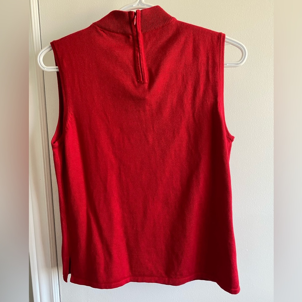 Beta’s Choice Red Sleeveless Top - Picture 7 of 12